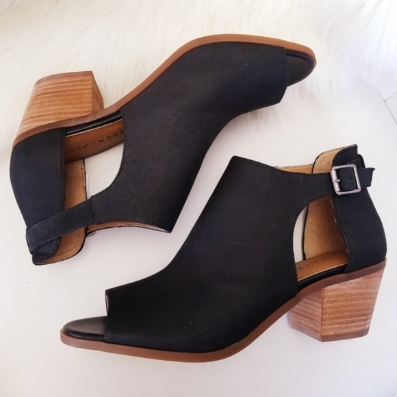 lucky brand cutout booties